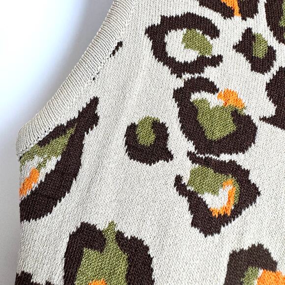 Floral Knit Tank Top Size Small Made in Italy - Picture 4 of 6